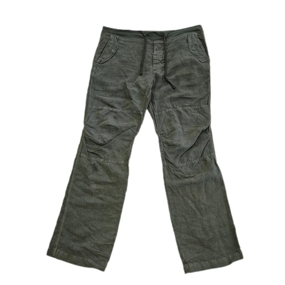 NWT James Perse Linen Pull On Pants Green 5 / XXL